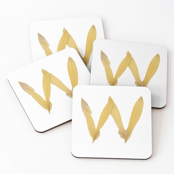 Item preview, Vintage Botanical Yellow Petal Letter W designed and sold by ITCHAWAWAA.