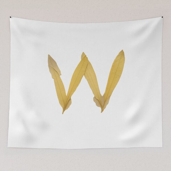 Item preview, Vintage Botanical Yellow Petal Letter W designed and sold by ITCHAWAWAA.