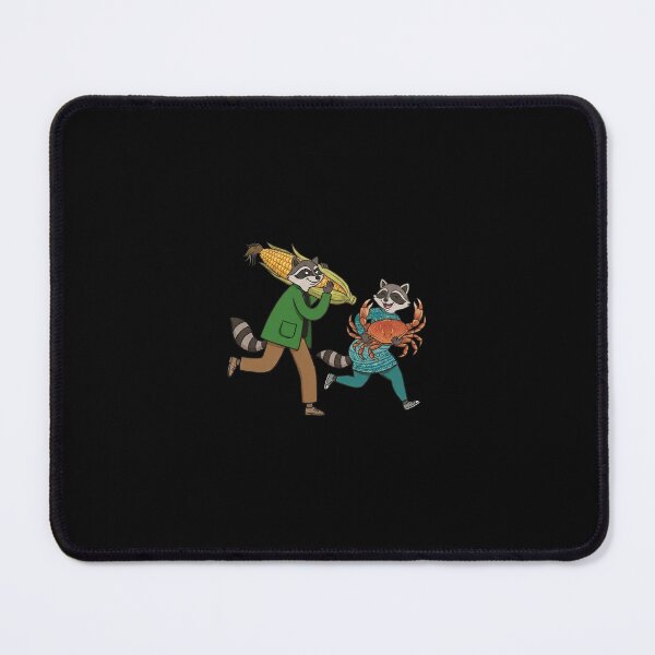 Item preview, Funny Raccoon Couple Corn and Crab Run designed and sold by Aelmajaoui.