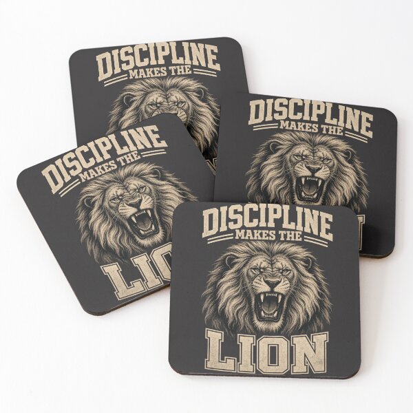 Item preview, Discipline Makes The Lion | Roaring Lion Gym & Workout Design designed and sold by Bennie Singh.