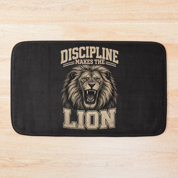 Item preview, Discipline Makes The Lion | Roaring Lion Gym & Workout Design designed and sold by Bennie Singh.