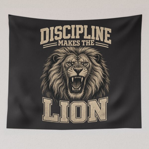 Item preview, Discipline Makes The Lion | Roaring Lion Gym & Workout Design designed and sold by Bennie Singh.