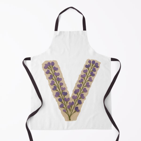 Item preview, Vintage Botanical Purple Floral Letter V designed and sold by ITCHAWAWAA.
