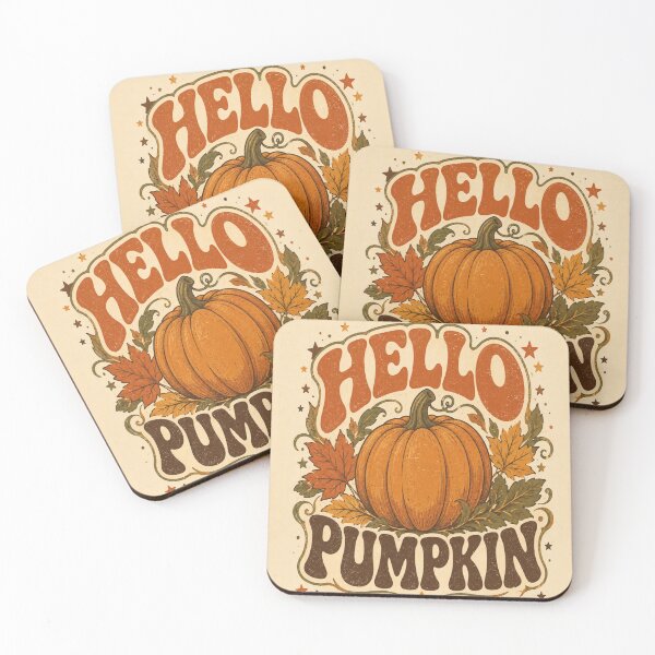 Item preview, Hello Pumpkin Retro Vintage Fall designed and sold by InspiredCreatives.