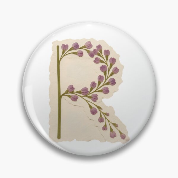 Item preview, Vintage Botanical Purple Floral Letter R designed and sold by ITCHAWAWAA.