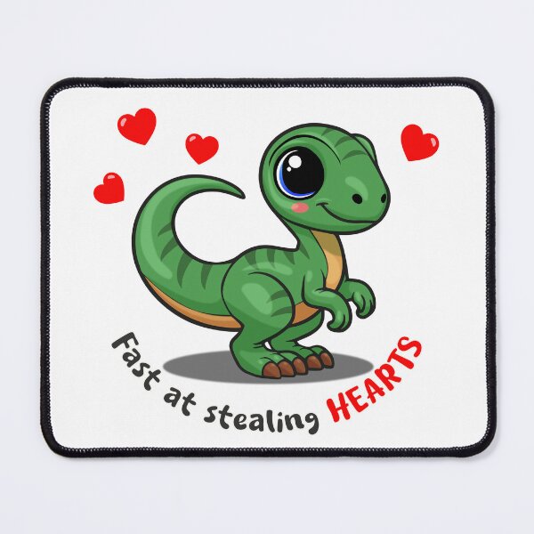 Item preview, Cute Velociraptor – Fast at Stealing Hearts designed and sold by Lily's World.