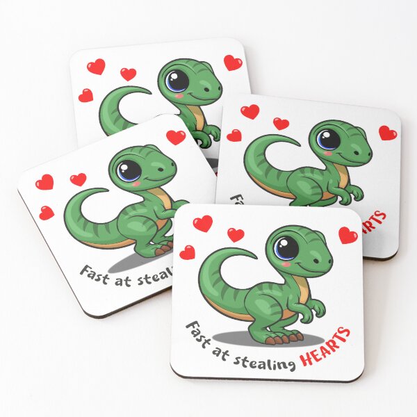 Item preview, Cute Velociraptor – Fast at Stealing Hearts designed and sold by Lily's World.