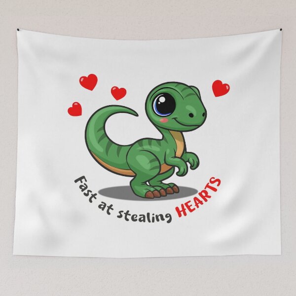 Item preview, Cute Velociraptor – Fast at Stealing Hearts designed and sold by Lily's World.