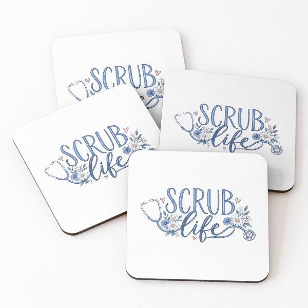 Item preview, Scrub Life Floral Stethoscope Nurse Graphic designed and sold by CG Studio.