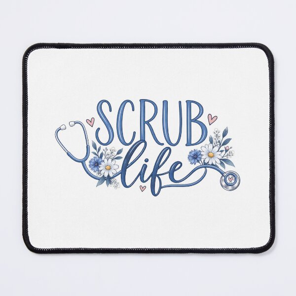 Item preview, Scrub Life Floral Stethoscope Nurse Graphic designed and sold by CG Studio.