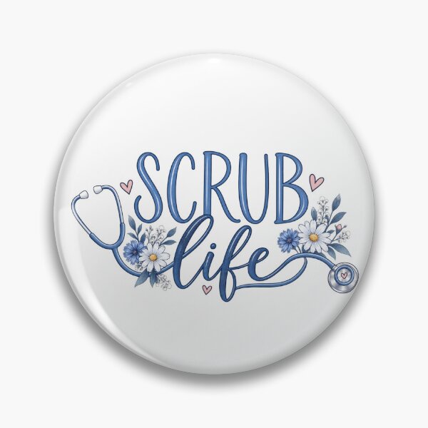Item preview, Scrub Life Floral Stethoscope Nurse Graphic designed and sold by CG Studio.