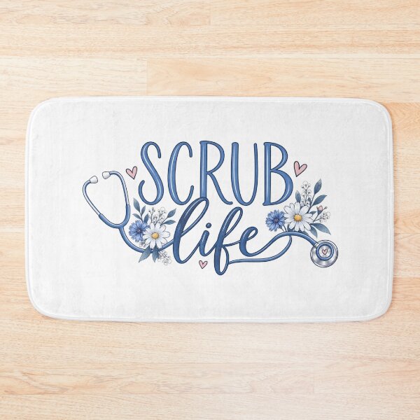 Item preview, Scrub Life Floral Stethoscope Nurse Graphic designed and sold by CG Studio.