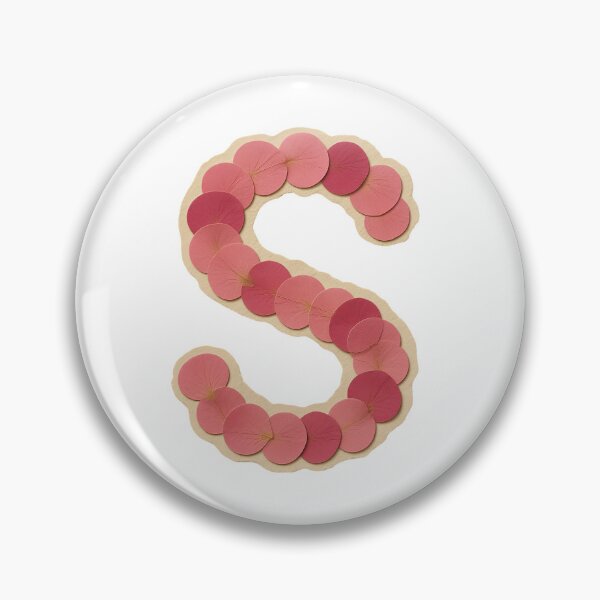 Item preview, Vintage Botanical Pressed Pink Petal Letter S designed and sold by ITCHAWAWAA.