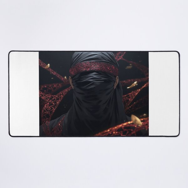 Item preview, Crimson Tatreez Ninja - Dark Anime Cultural Fusion designed and sold by SoraandSoil.