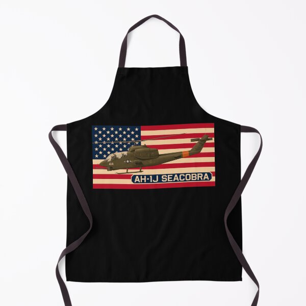 Item preview, AH-1J SeaCobra Vintage Attack Helicopter American Flag designed and sold by MilitaryMart.