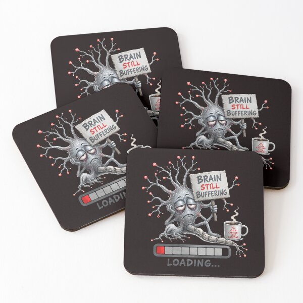 Item preview, Brain Still Buffering – Tired Neuron Loading Humour designed and sold by Tadeusz1.