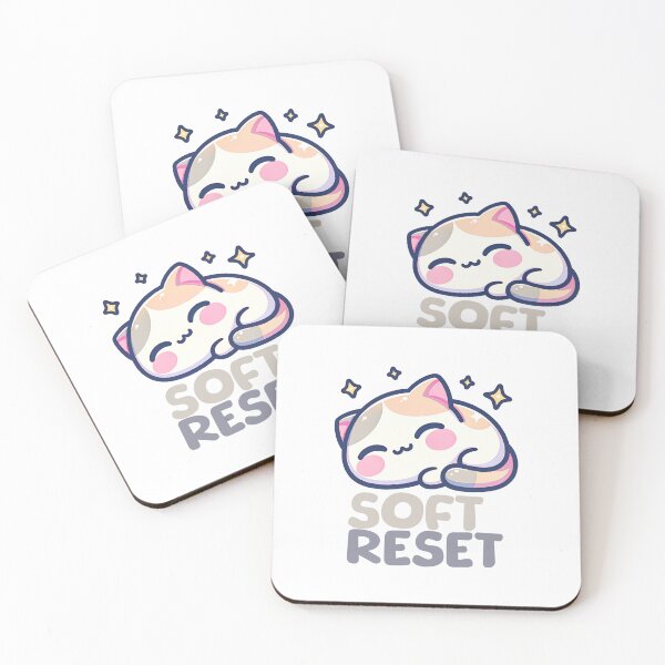 Item preview, Soft Reset Sleeping Cat Kawaii Design – Neurospicy Self-Care Illustration designed and sold by lenalenspod.