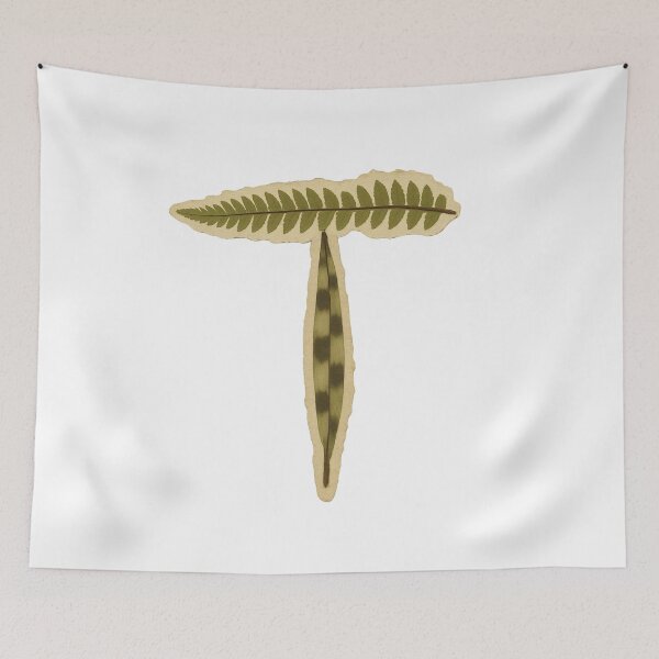 Item preview, Vintage Botanical Fern Leaf Letter T designed and sold by ITCHAWAWAA.