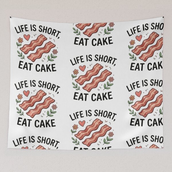 Item preview, Life Is Short Eat Cake — Funny Cake Lover Dessert Design designed and sold by Tipsy24.