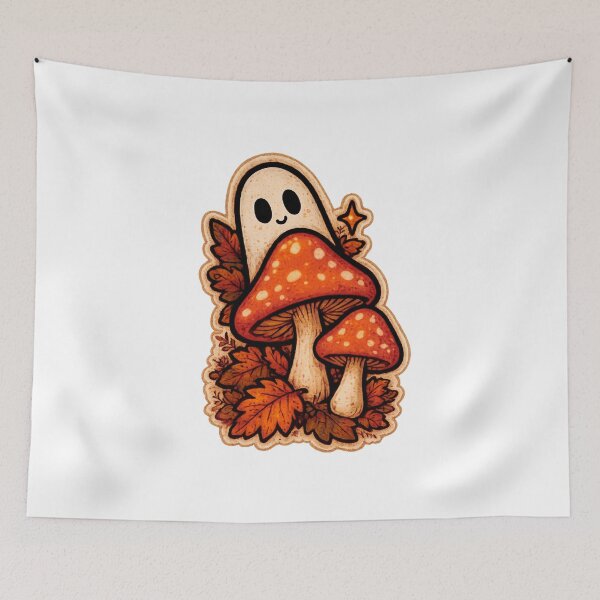 Aperçu de l'œuvre Harvest Ghost and Mushrooms créée et vendue par LuveraxArt.