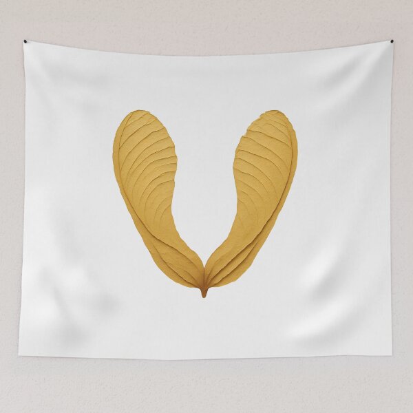 Item preview, Vintage Botanical Yellow Petal Letter U designed and sold by ITCHAWAWAA.