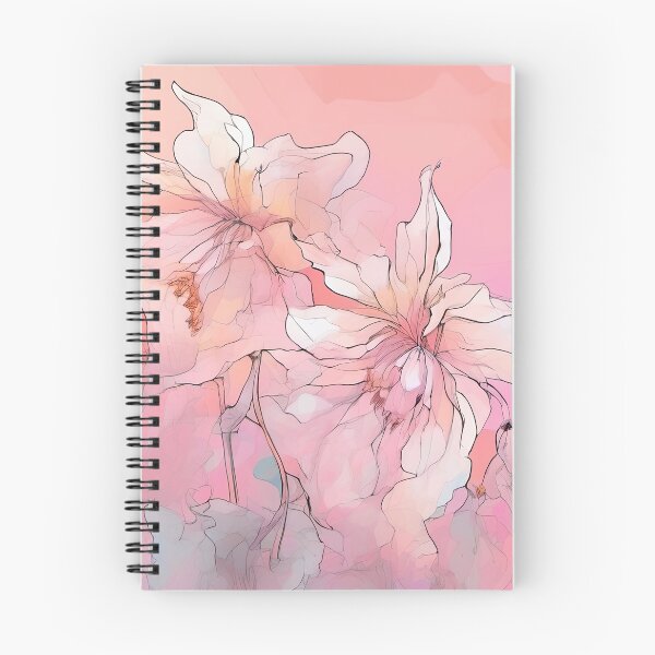 Item preview, PINK COLUMBINE FLOWERS S012 DELICATE ROSE BLUSH Line Drawing Watercolor Art Print Party Decoration~Baby/Bridal/Wedding/Birthday Gift Favor designed and sold by Spinning Plates 360.