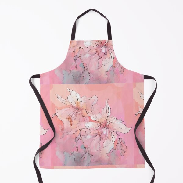 Item preview, PINK COLUMBINE FLOWERS S012 DELICATE ROSE BLUSH Line Drawing Watercolor Art Print Party Decoration~Baby/Bridal/Wedding/Birthday Gift Favor designed and sold by Spinning Plates 360.