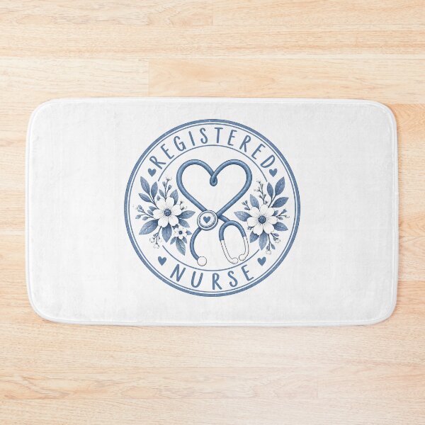 Item preview, Registered Nurse Floral Stethoscope Heart Graphic designed and sold by CG Studio.