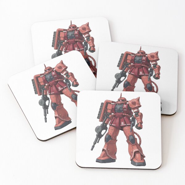 Artikelvorschau, MS-06S Zaku II (Char's Zaku / Red Comet) - Mobile Suit Gundam - Retro Mecha Art entworfen und verkauft von 3DJIN.