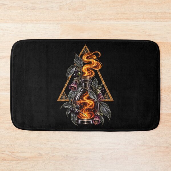 Item preview, Forbidden Belladonna Apothecary Flask – Gothic Poison Garden Art designed and sold by Anyshca.