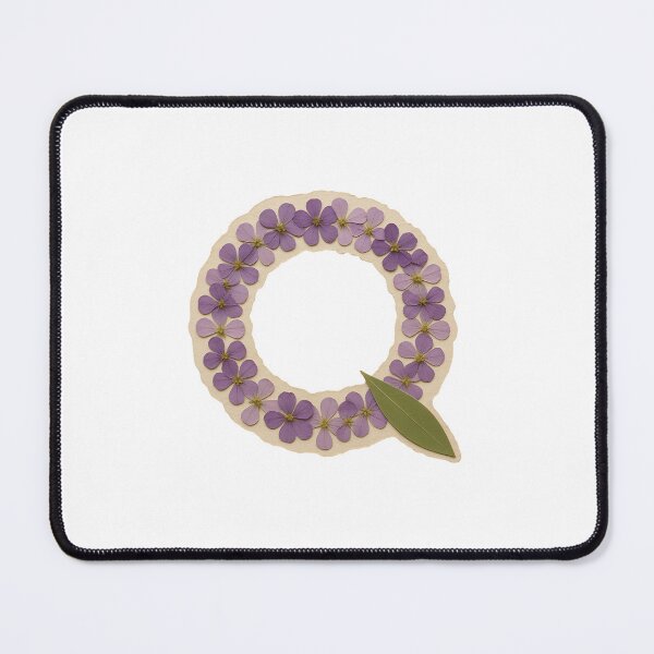 Item preview, Vintage Botanical Purple Floral Letter Q designed and sold by ITCHAWAWAA.