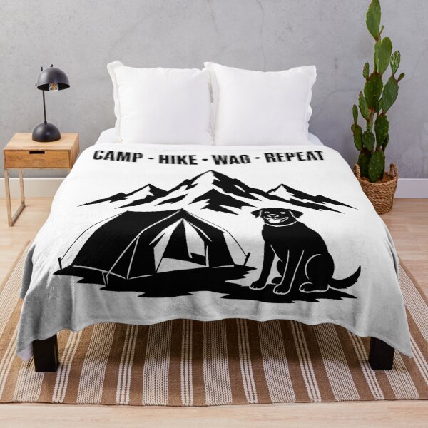 Item preview, Camp Hike Wag Repeat Dog Camping Adventure designed and sold by DesignDazzles.