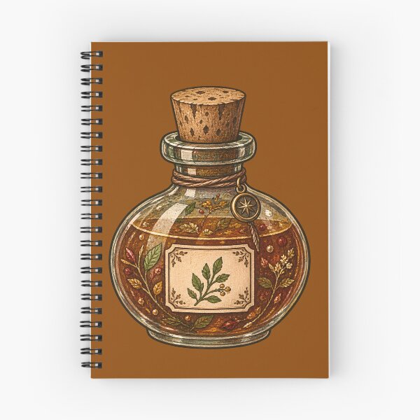Item preview, Amber Potion Bottle - Vintage Witchy Apothecary designed and sold by Lunebriar.