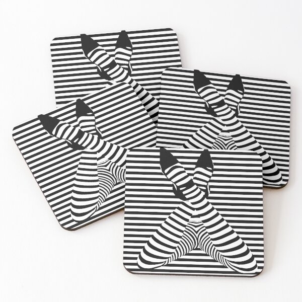 Item preview, Hypnotic Striped Woman – Optical Illusion Art designed and sold by GRFORA.