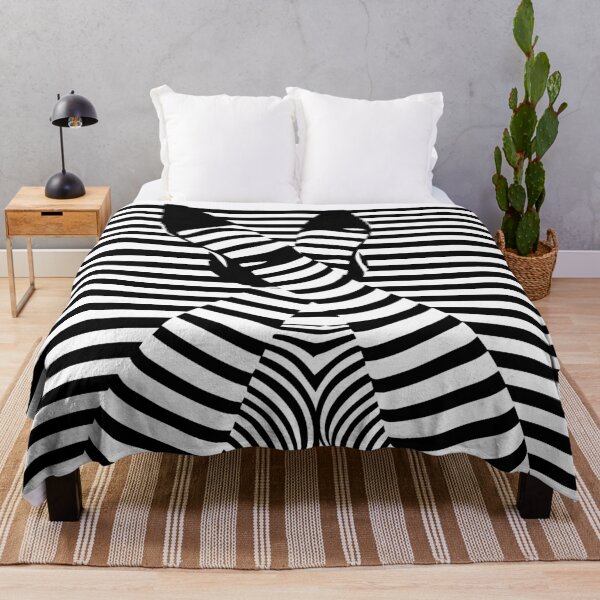 Item preview, Hypnotic Striped Woman – Optical Illusion Art designed and sold by GRFORA.