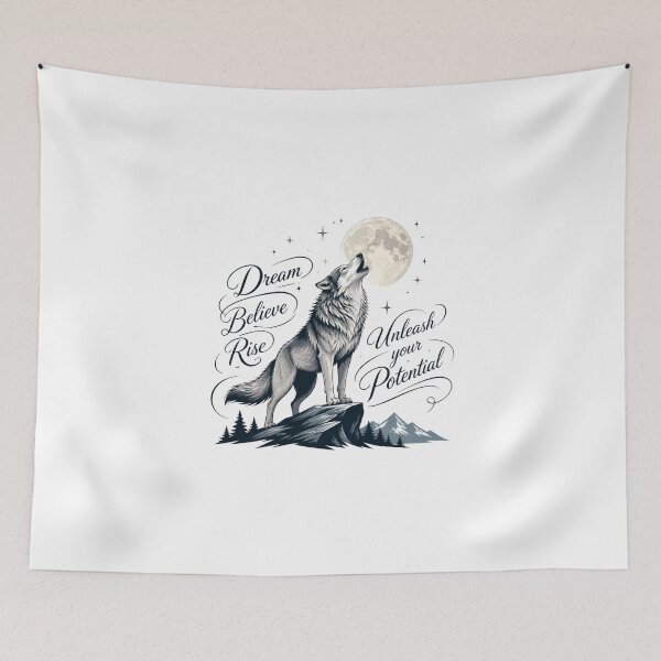 Item preview, DREAM BELIEVE RISE Motivational Sticker designed and sold by Hustlingminds.
