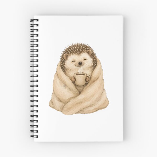 Item preview, The cozy hedgehog with tea designed and sold by RobertMartinArt.