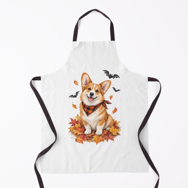 Item preview, Corgi, hojas de otoño y murciélagos | Perro acogedor de Halloween designed and sold by PAPIRO SIGLO XXI.