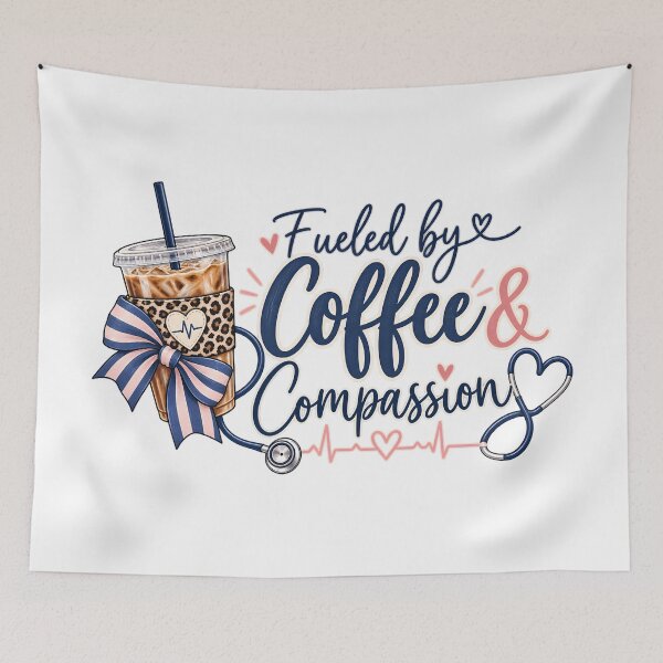 Item preview, Fueled by Coffee and Compassion Nurse Life Graphic designed and sold by CG Studio.