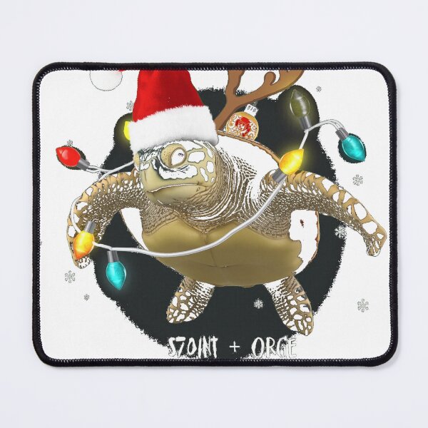 Item preview, Christmas Sea Turtle Santa Reindeer Lights Snow designed and sold by lht6474.