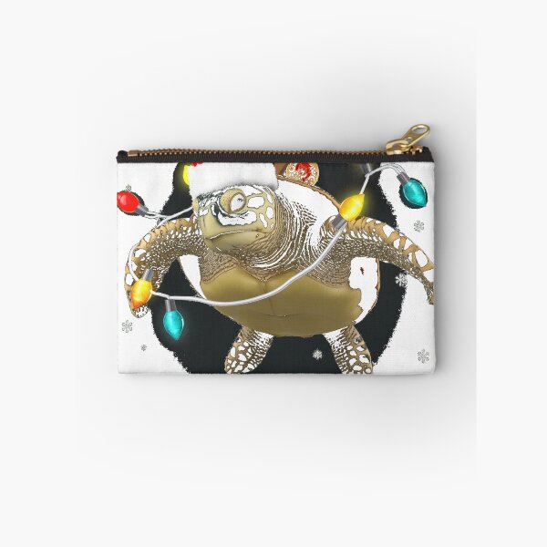Item preview, Christmas Sea Turtle Santa Reindeer Lights Snow designed and sold by lht6474.