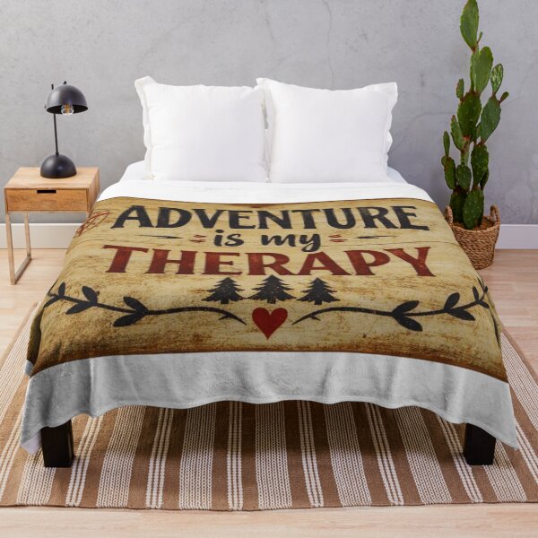 Item preview, Adventure Is My Therapy Rustic Wooden Sign designed and sold by GabeMountainArt.