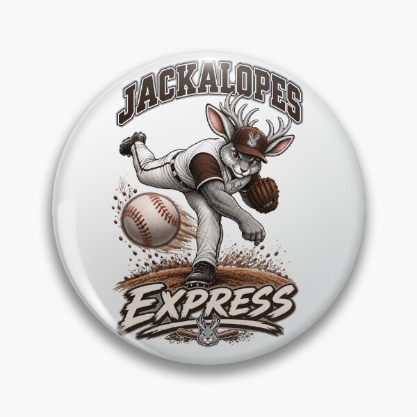 Artikelvorschau, Jackalopes Express – Fireball Baseball Pitcher entworfen und verkauft von Clint Reno Designs.