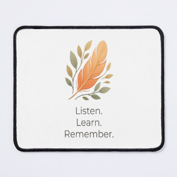 Item preview, Listen Learn Remember Orange Feather Truth and Reconciliation Day Minimal designed and sold by InspiredCreatives.