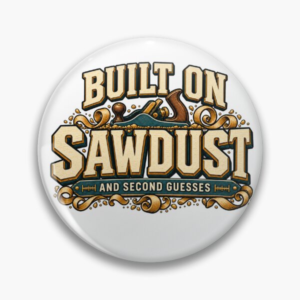 Item preview, Built on Sawdust – Funny Woodworking Quote designed and sold by FZ Designs.