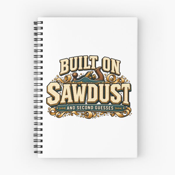 Item preview, Built on Sawdust – Funny Woodworking Quote designed and sold by FZ Designs.