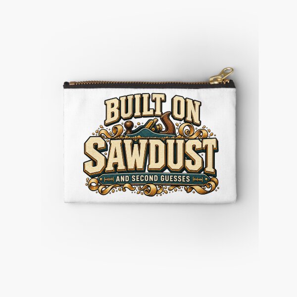 Item preview, Built on Sawdust – Funny Woodworking Quote designed and sold by FZ Designs.