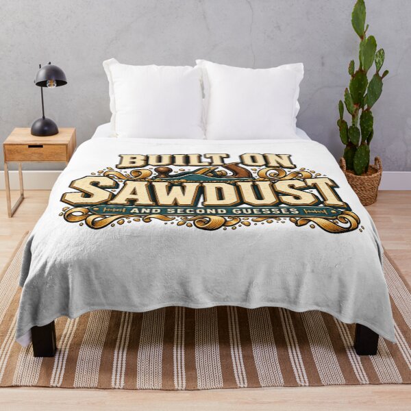 Item preview, Built on Sawdust – Funny Woodworking Quote designed and sold by FZ Designs.