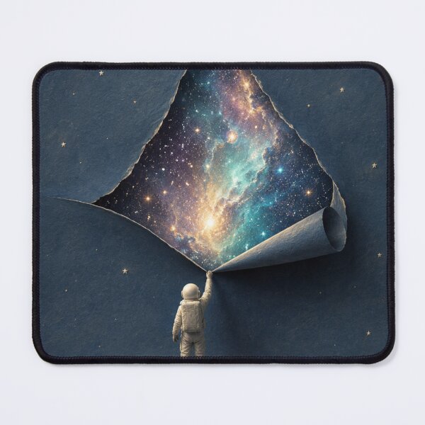 Item preview, Astronaut Peeling Back the Universe – Surreal Cosmic Trompe L’oeil designed and sold by GSizzle1.