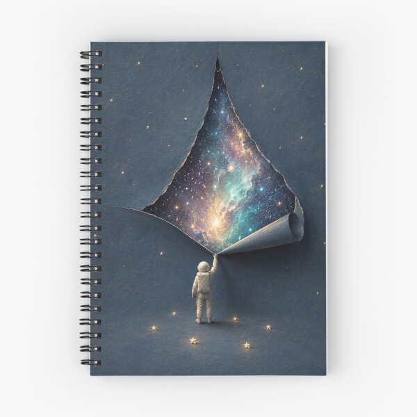Item preview, Astronaut Peeling Back the Universe – Surreal Cosmic Trompe L’oeil designed and sold by GSizzle1.